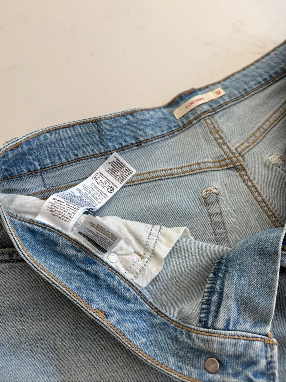 Levi's Light Wash Denim Shorts